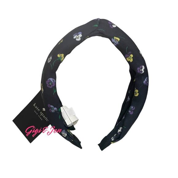 Kate Spade Pansy Toss Twisted Floral Headband New